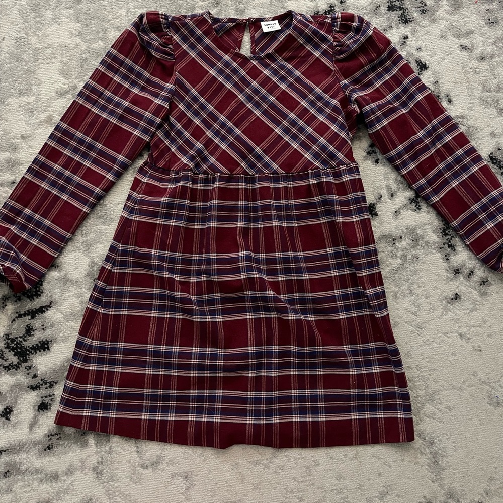 Sunday Best baby doll dress in plaid
